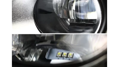 Spec-D SMD LED Projector Fog Lights w/ Switch, Wiring Harness, & Black Bezels (Chrome Housing/Clear Lens) Toyota Camry 2012-2014                                     - LF-CAM12CG3-DL - Image 3