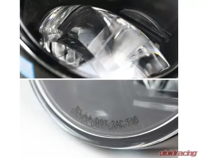 Spec-D SMD LED Projector Fog Lights w/ Switch, Wiring Harness, & Black Bezels (Chrome Housing/Clear Lens) Toyota Camry 2012-2014 - LF-CAM12CG3-DL