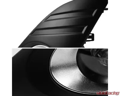 Spec-D SMD LED Projector Fog Lights w/ Switch, Wiring Harness, & Black Bezels (Chrome Housing/Clear Lens) Toyota Camry 2012-2014 - LF-CAM12CG3-DL