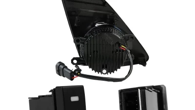 Spec-D SMD LED Projector Fog Lights w/ Switch, Wiring Harness, & Black Bezels (Chrome Housing/Clear Lens) Toyota Camry 2012-2014                                     - LF-CAM12CG3-DL - Image 6