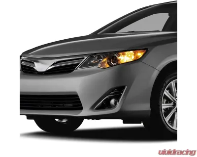 Spec-D SMD LED Projector Fog Lights w/ Switch, Wiring Harness, & Black Bezels (Chrome Housing/Clear Lens) Toyota Camry 2012-2014 - LF-CAM12CG3-DL