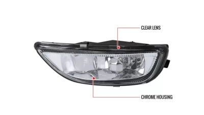 Spec-D H3 Fog Lights (Chrome Housing/Clear Lens) Toyota Corolla 2001-2002                                     - LF-COR01COEM-HZ - Image 7