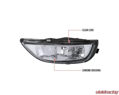 Spec-D H3 Fog Lights (Chrome Housing/Clear Lens) Toyota Corolla 2001-2002 - LF-COR01COEM-HZ