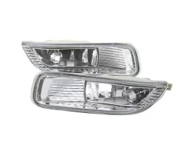 Spec-D H3 Fog Lights Kit w/ Switch & Wiring Harness (Chrome Housing/Clear Lens) Toyota Corolla 2003-2004