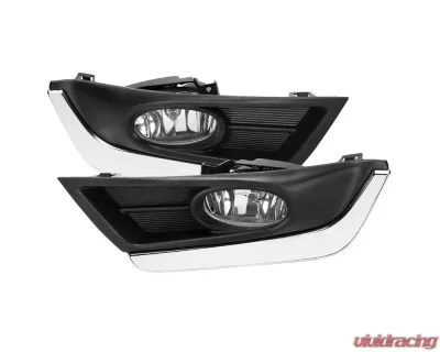Spec-D H8 Fog Lights w/ Switch & Wiring Harness (Chrome Housing/Clear Lens) Honda CR-V 2017-2018 - LF-CRV17COEM-HZ