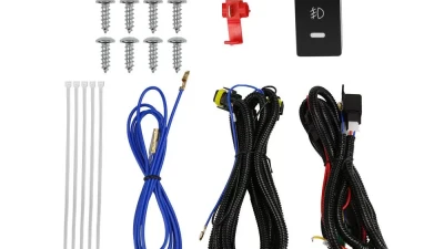 Spec-D H8 Fog Lights w/ Switch & Wiring Harness (Chrome Housing/Clear Lens) Honda CR-V 2017-2018                                     - LF-CRV17COEM-HZ - Image 7