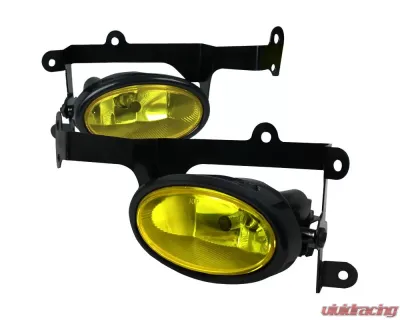 Spec-D H11 Fog Lights Kit (Chrome Housing/Yellow Lens) Honda Civic 2006-2008 - LF-CV062AMOEM-RS