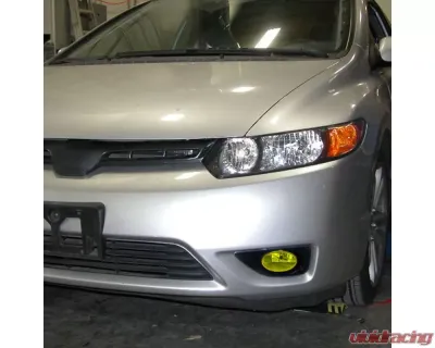 Spec-D H11 Fog Lights Kit (Chrome Housing/Yellow Lens) Honda Civic 2006-2008 - LF-CV062AMOEM-RS