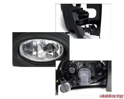 Spec-D H11 Fog Lights (Chrome Housing/Clear Lens) Honda Civic 2006-2008 - LF-CV064OEM-RS