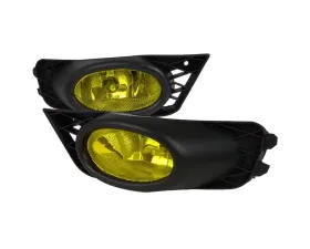 Spec-D H11 Fog Lights Kit (Chrome Housing/Yellow Lens) Honda Civic 4DR 2009-2011