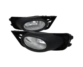 Spec-D H11 Fog Lights Kit (Chrome Housing/Clear Lens) Honda Civic 4DR 2009-2011