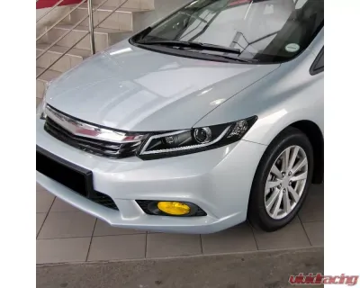 Spec-D H11 Fog Lights Kit (Chrome Housing/Yellow Lens) Honda Civic 2012 - LF-CV124AMOEM-HZ