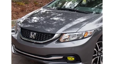 Spec-D H11 Fog Lights Kit (Chrome Housing/Yellow Lens) Honda Civic 2013-2015                                     - LF-CV134AMOEM-HZ - Image 4