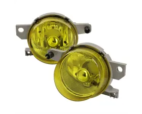 Spec-D Fog Lights (Chrome Housing/Yellow Lens) Honda Civic Del Sol 1993-1997