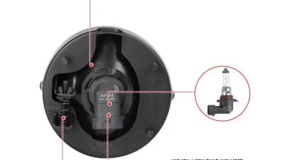 Spec-D H10 Fog Lights Kit w/ Switch & Wiring Harness (Chrome Housing/Clear Lens) Ford Ranger | Expedition 2007-2014                                     - LF-EPED07COEM-HZ - Image 8