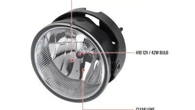 Spec-D H10 Fog Lights Kit w/ Switch & Wiring Harness (Chrome Housing/Clear Lens) Ford Ranger | Expedition 2007-2014                                     - LF-EPED07COEM-HZ - Image 9