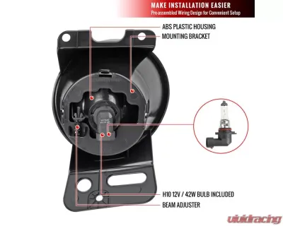 Spec-D H10 Fog Lights Kit (Chrome Housing/Clear Lens) Ford F-150 | Lincoln Mark LT 2006-2008 - LF-F15006COEM-HZ