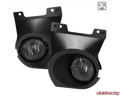 Spec-D Fog Light Bezels (Chrome Housing/Smoked Lens) Ford F-150 2011-2014 - LF-F15011GOEM-DL