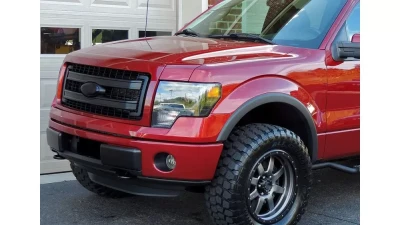 Spec-D Fog Light Bezels (Chrome Housing/Smoked Lens) Ford F-150 2011-2014                                     - LF-F15011GOEM-DL - Image 4