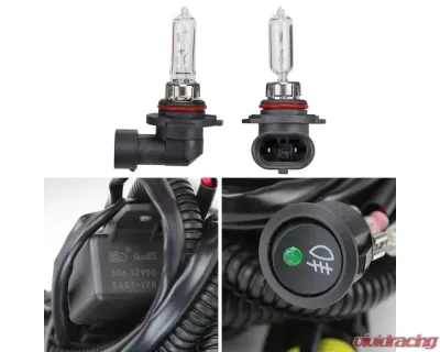 Spec-D Fog Light Bezels (Chrome Housing/Smoked Lens) Ford F-150 2011-2014 - LF-F15011GOEM-DL