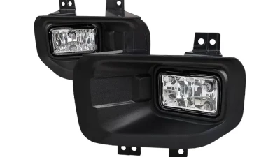 Spec-D H10 Fog Lights (Chrome Housing/Clear Lens) Ford F-150 2015-2017                                     - LF-F15015COEM-DL - Image 9