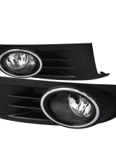 Spec-D 9006 OEM Fog Lights Kit (Chrome Housing/Clear Lens) Volkswagen Jetta | Golf 2010-2014                                     - LF-GLF10COEM-KP - Image 4