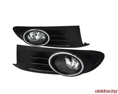 Spec-D 9006 OEM Fog Lights Kit (Chrome Housing/Clear Lens) Volkswagen Jetta | Golf 2010-2014 - LF-GLF10COEM-KP