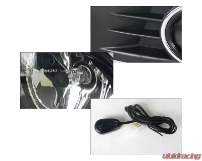 Spec-D 9006 OEM Fog Lights Kit (Chrome Housing/Clear Lens) Volkswagen Jetta | Golf 2010-2014 - LF-GLF10COEM-KP