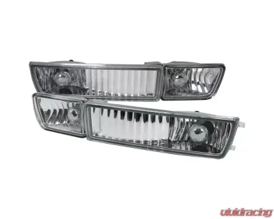 Spec-D H3 Bumper Fog Lights (Chrome Housing/Clear Lens) Volkswagen Golf  | Jetta 1993-1998 - LF-GLF93-TM
