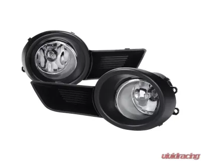 Spec-D 12V/55W H11 Fog Lights Kit (Chrome Housing/Clear Lens) Toyota Highlander 2008-2011 - LF-HLDR08COEM-V2-HZ