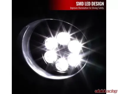 Spec-D 6-LED Fog Lights Kit (Chrome Housing/Clear Lens) Toyota Highlander 2011-2013 - LF-HLDR11CLED-HZ