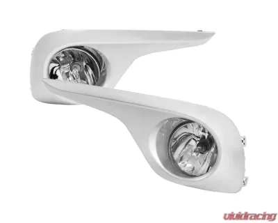 Spec-D 7117 Fog Lights Kit w/ Switch & Wiring Harness (Chrome Housing/Clear Lens) Toyota Highlander 2011-2013 - LF-HLDR11COEM-HZ