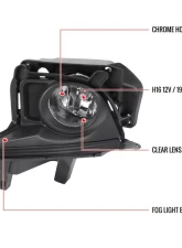 Spec-D H16 Fog Lights Kit (Chrome Housing/Clear Lens) Toyota Highlander 2014-2016                                     - LF-HLDR15COEM-HZ - Image 6