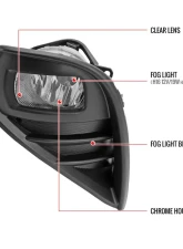 Spec-D Fog Bumper Lights (Chrome Housing/Clear Lens) Toyota Highlander 2020-2021                                     - LF-HLDR20COEM-DL - Image 9