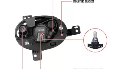 Spec-D H8 Fog Lights Kit w/ Switch & Wiring Harness (Chrome Housing/Clear Lens) Honda HR-V 2016-2018                                     - LF-HRV16COEM-HZ - Image 8