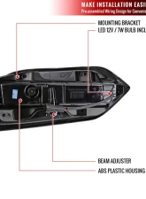 Spec-D LED Projector Fog Lights Kit (Chrome Housing/Clear Lens) Honda HR-V 2019-2020                                     - LF-HRV19CLED-DL - Image 8