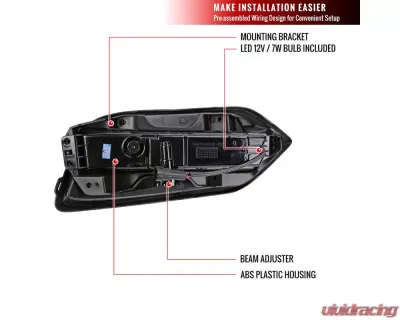 Spec-D LED Projector Fog Lights Kit (Chrome Housing/Clear Lens) Honda HR-V 2019-2020 - LF-HRV19CLED-DL