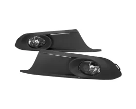 Spec-D 9006 Fog Lights Kit w/ Switch & Wiring Harness (Chrome Housing/Clear Lens) Volkswagen Jetta 2011-2014