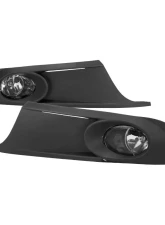 Spec-D 9006 Fog Lights Kit w/ Switch & Wiring Harness (Chrome Housing/Clear Lens) Volkswagen Jetta 2011-2014                                     - LF-JET114COEM-HZ - Image 10