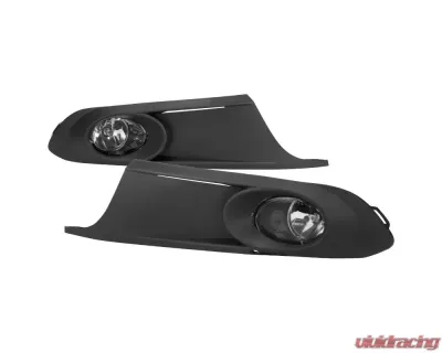 Spec-D 9006 Fog Lights Kit w/ Switch & Wiring Harness (Chrome Housing/Clear Lens) Volkswagen Jetta 2011-2014 - LF-JET114COEM-HZ