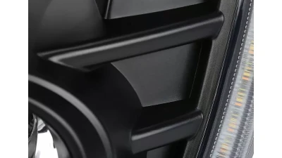 Spec-D H16 Fog Lights Kit w/ Integrated LED Light Strip & Turn Signal Lights (Chrome Housing/Clear Lens) Mitsubishi Outlander 2016-2020                                     - LF-LAN16CDRL-DL - Image 4