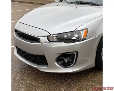 Spec-D H16 Fog Lights Kit w/ Integrated LED Light Strip & Turn Signal Lights (Chrome Housing/Clear Lens) Mitsubishi Outlander 2016-2020 - LF-LAN16CDRL-DL