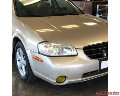 Spec-D H3 Fog Lights Kit (Chrome Housing/Yellow Lens) Nissan 2000-2004 - LF-MAX00AMOEM-HZ