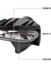 Spec-D 899 Fog Lights Kit w/ Switch & Wiring Harness (Chrome Housing/Clear Lens) Ford Mustang 1999-2004                                     - LF-MST99C-HZ - Image 6