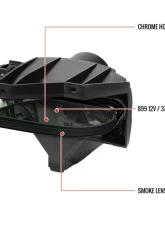 Spec-D 899 Fog Lights Kit w/ Switch & Wiring Harness (Chrome Housing/Smoke Lens) Ford Mustang 1999-2004                                     - LF-MST99G-HZ - Image 6