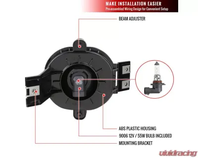 Spec-D 9006 Fog Lights (Chrome Housing/Clear Lens) Dodge Ram 1500 | 2500 | 3500 2002-2009 - LF-RAM02COEM-V2-HZ