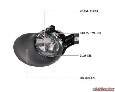 Spec-D 9006 Fog Lights (Chrome Housing/Clear Lens) Dodge Ram 1500 | 2500 | 3500 2002-2009 - LF-RAM02COEM-V2-HZ
