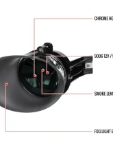 Spec-D 9006 Fog Lights (Chrome Housing/Smoke Lens) Dodge Ram 1500 | 2500 | 3500 2002-2009                                     - LF-RAM02GOEM-V2-HZ - Image 9