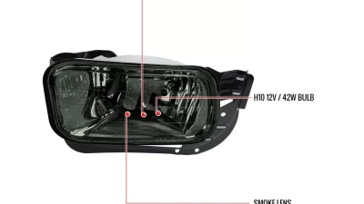 Spec-D H10 Fog Lights (Chrome Housing/Smoked Lens) Dodge Ram 2009-2018                                     - LF-RAM0915GOEM-V2-HZ - Image 4