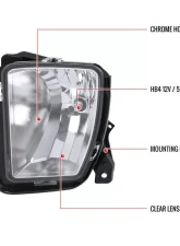 Spec-D 9006 Fog Lights Kit (Chrome Housing/Clear Lens) Dodge Ram 1500 2013-2018                                     - LF-RAM1315COEM-HZ - Image 9